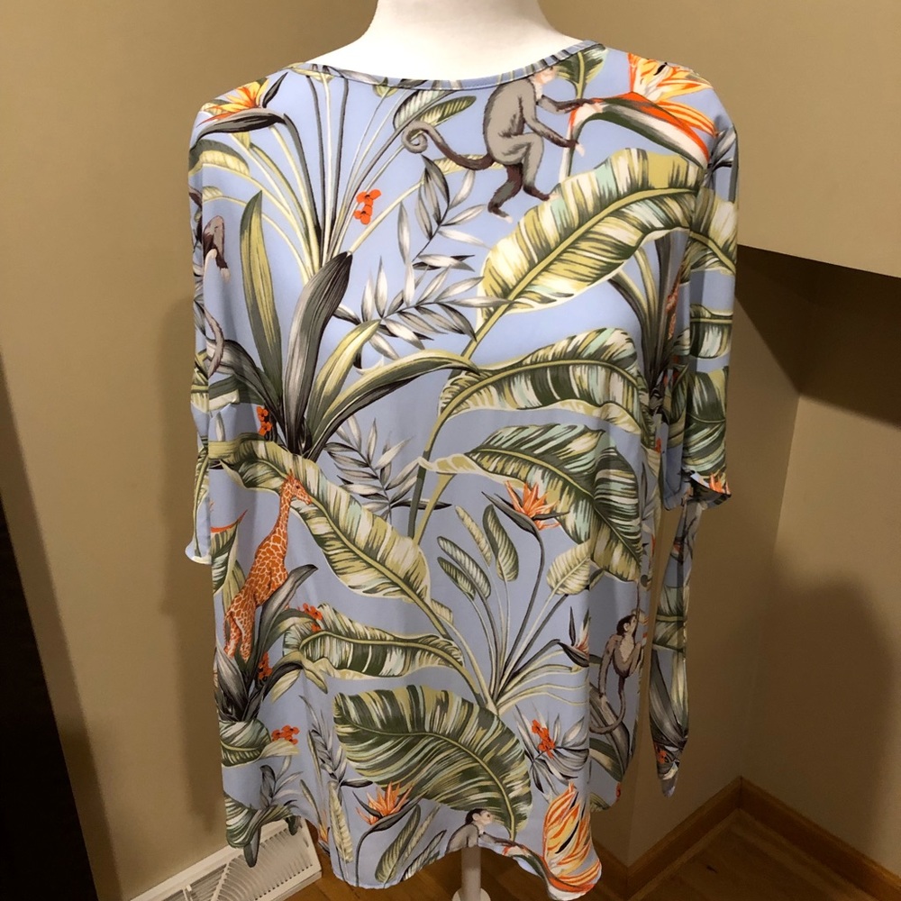 Ann Taylor jungle blouse XL